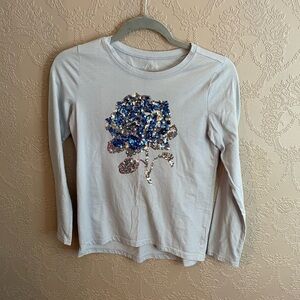 The Children’s Place girls blue rose long sleeve size XL good condition